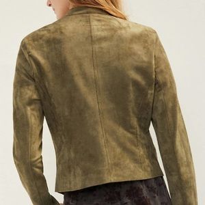 Blank NYC Green Sueded Open Front Jacket Small NWT MSRP $118